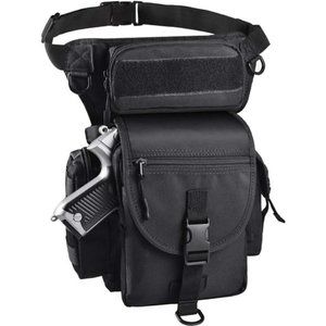 Tactical Drop Leg Bag with Pistol Holster - Leg Panel Thigh Leg Waist Bag Fanny